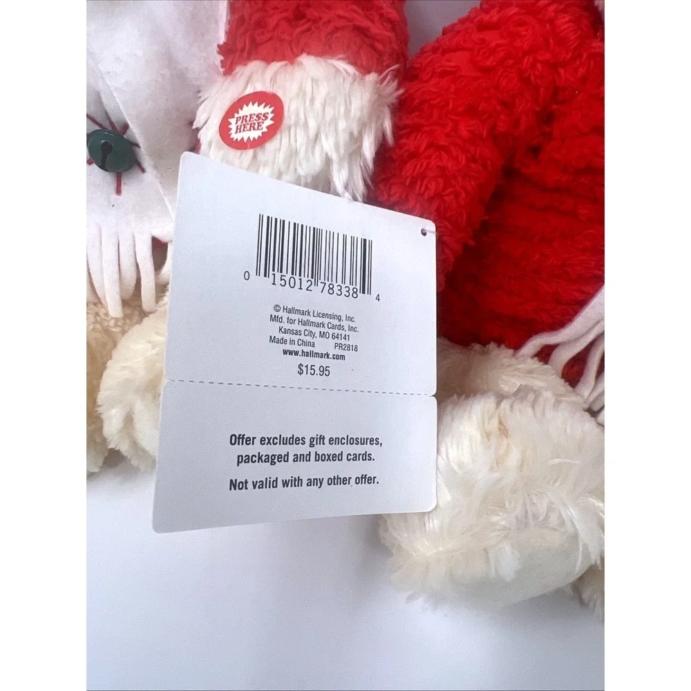 Lot of 3 Hallmark Jingle Bear Christmas Plush 2 Tagged Sound Not Working-1 Sound